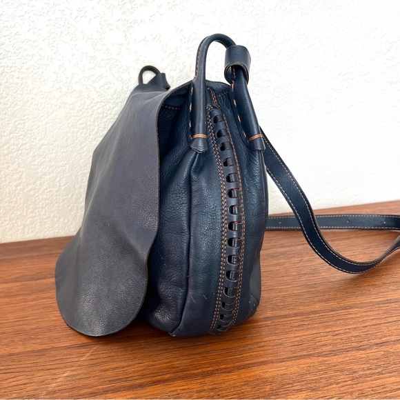 Dooney & Bourke Montecatini Braided Saddle Bag Crossbody in Navy - D&B Italia - Picture 4 of 16